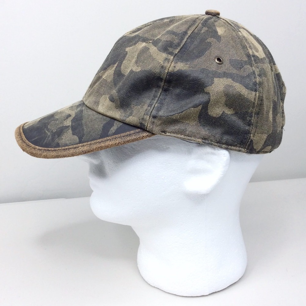 DPC Dorfman Pacific Co Authentic Camo Hat Cotton Brown Adjustable